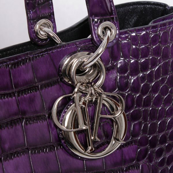 Christian Dior diorissimo original calfskin leather bag 44373 purple - Click Image to Close
